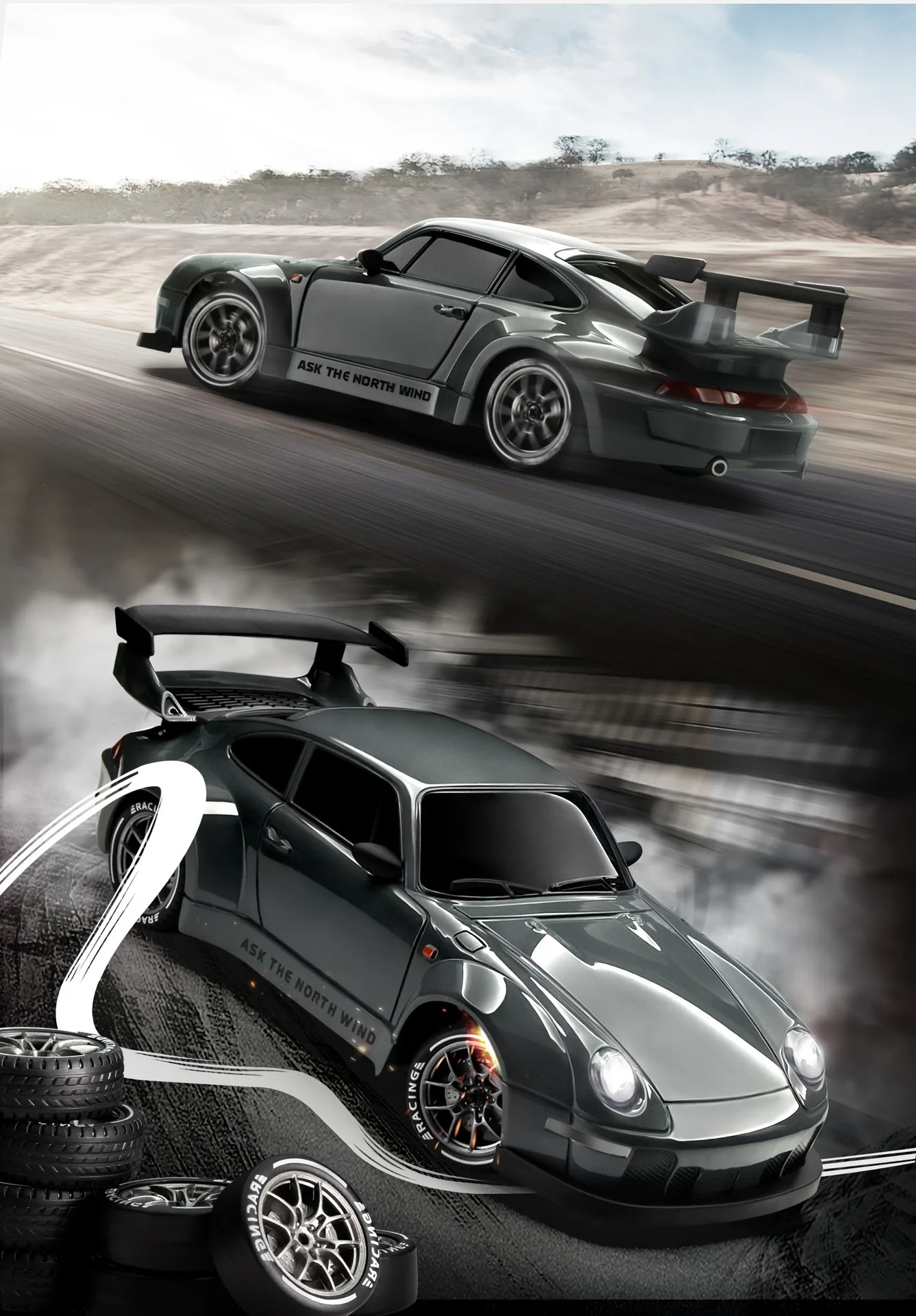 Дрифт машина на радиоуправлении RC Drift car S814 1:24 4WD с LED-подсветкой